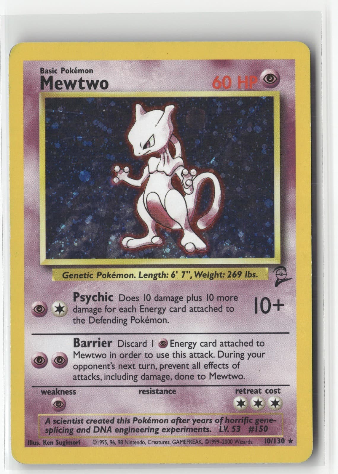 Mewtwo 10/130 - Pokemon TCG Base Set 2