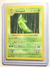 METAPOD - 54/102 - SHADOWLESS Base Set - Pokemon Card - EXC / NM