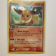 Pokémon Flareon 002/017 POP Series 3 Holo Rare 70 HP Fire Spin Card