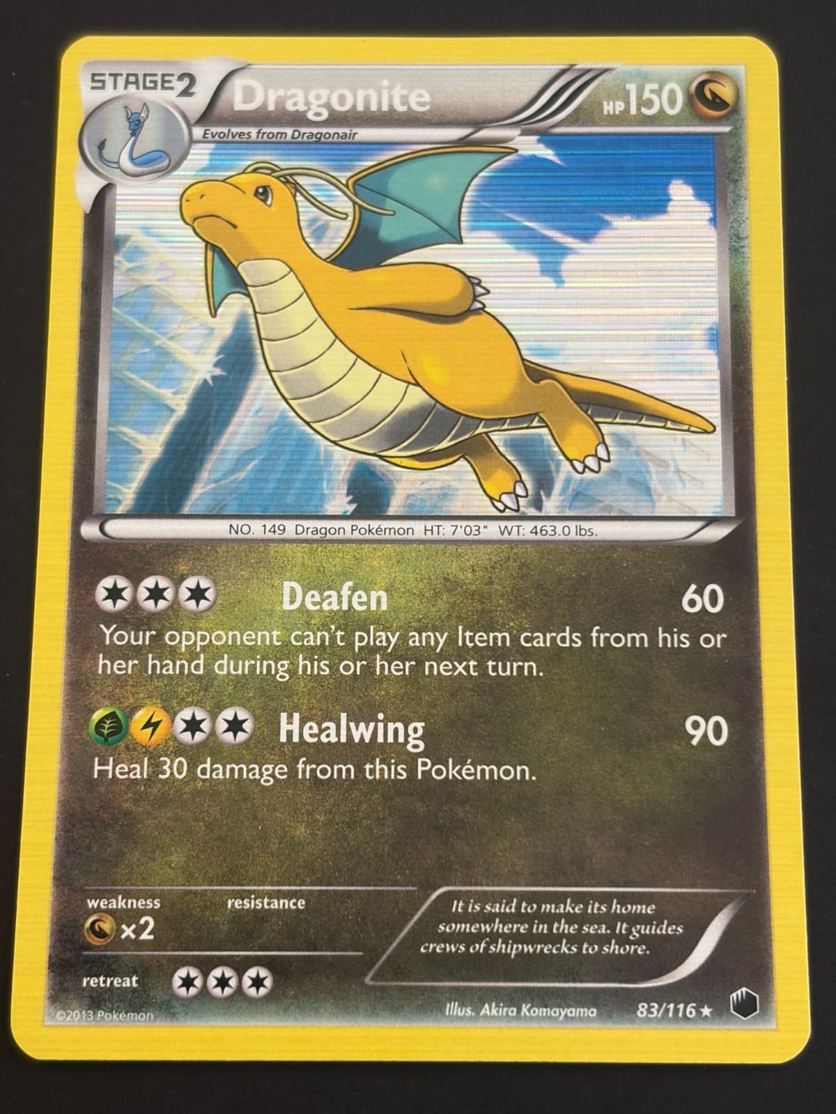 Dragonite 83/116 Plasma Freeze Holo Light Play