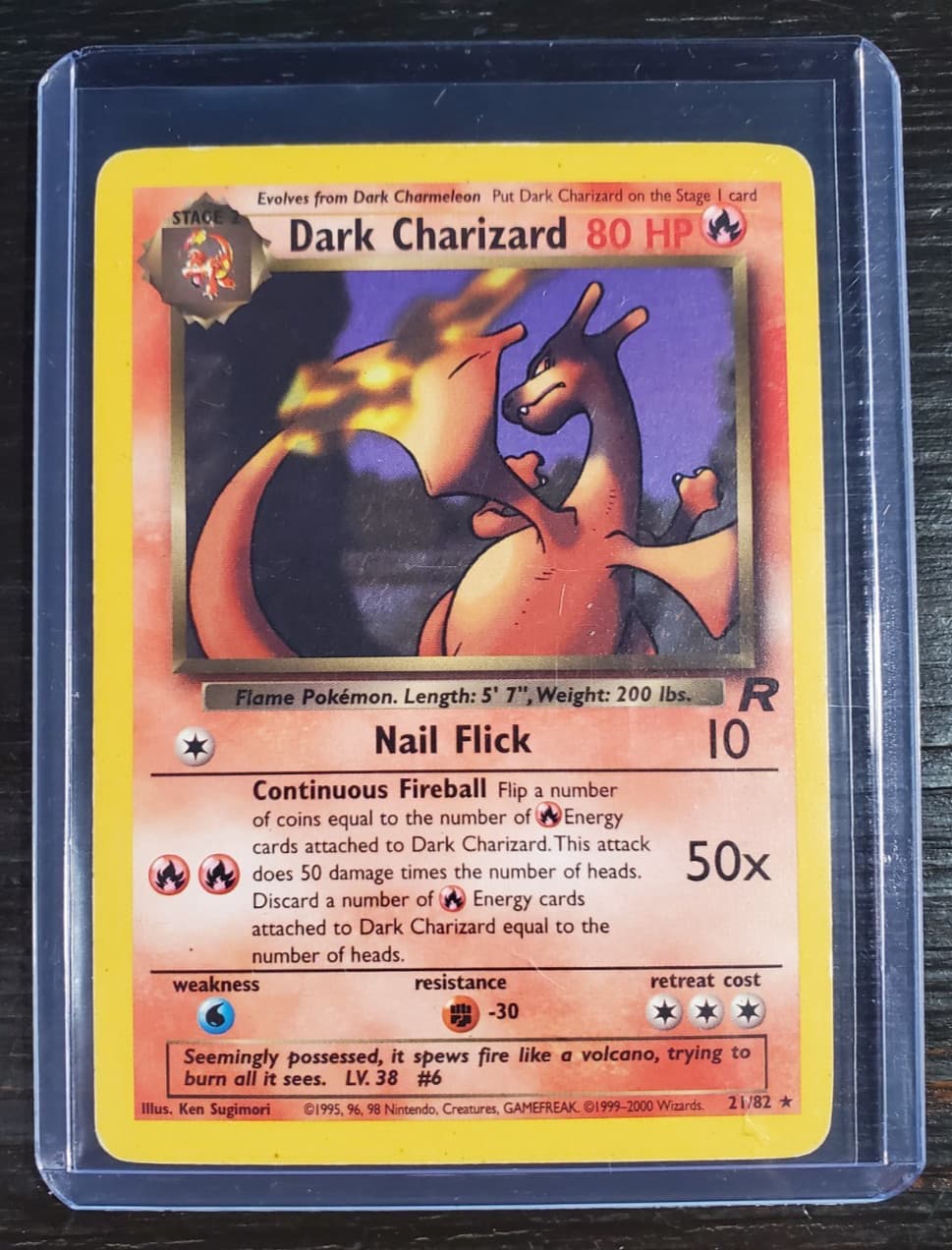 Dark Charizard 21/82 Team Rocket Regular | MP+ (Moderately Played)