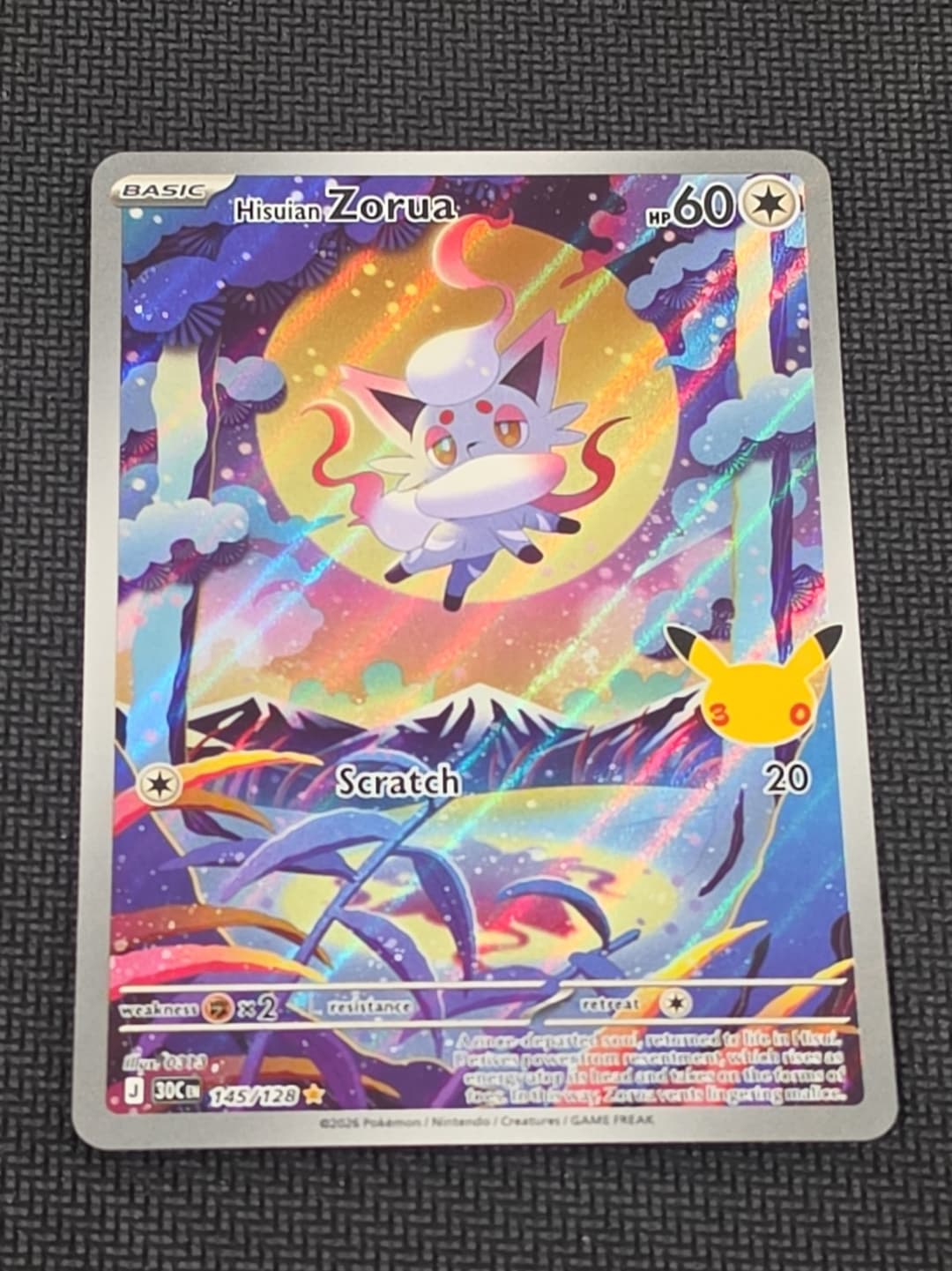 Hisuian Zorua - 145/128 - ME: 30th Celebration