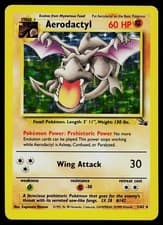 Pokemon Card - Aerodactyl Fossil 1/62 Holo Rare