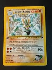 Pokémon Gym Challenge 1st Edition Giovanni’s Machamp 6/132 Holo Damaged