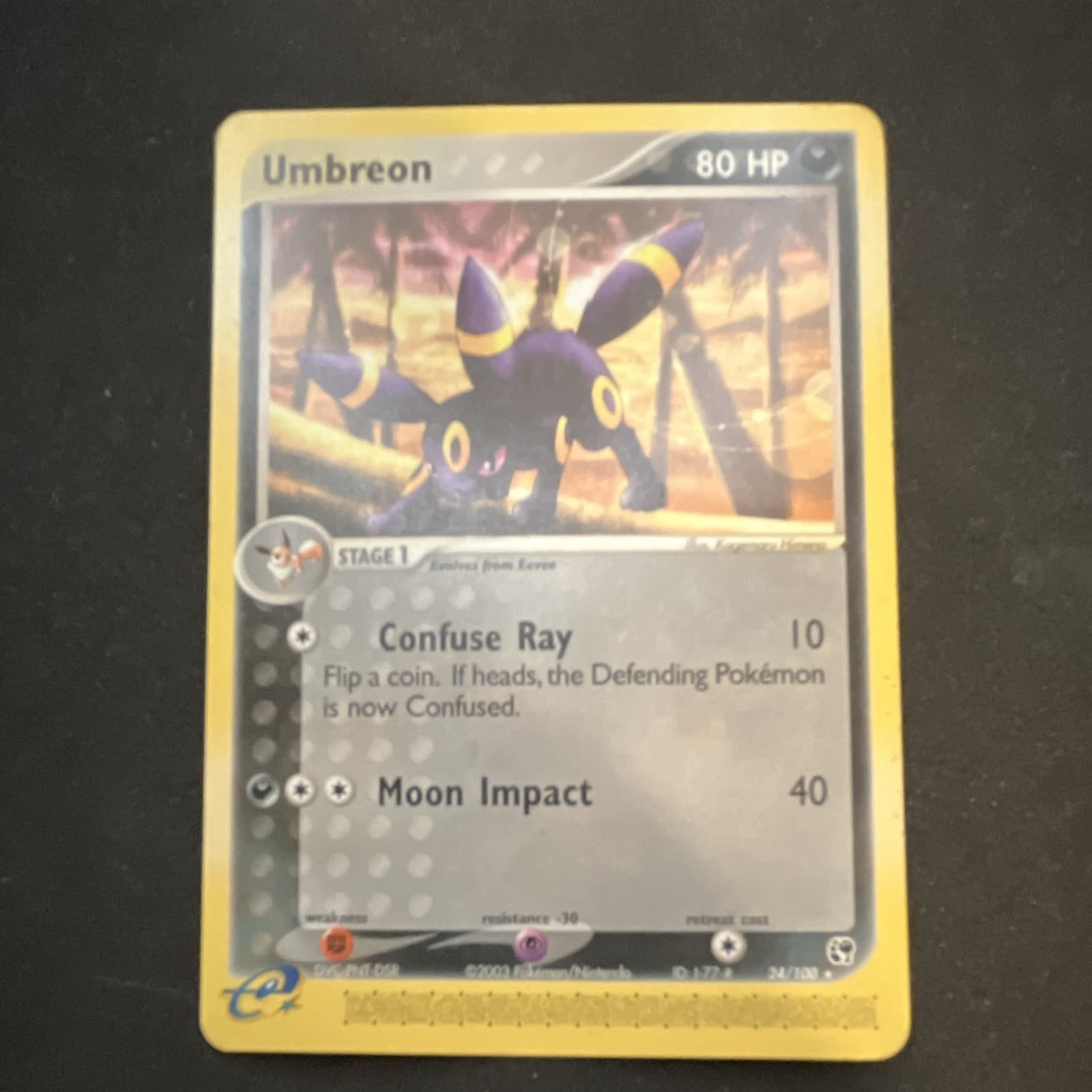 Umbreon NON Holo -EX Sandstorm 24/100 🐈‍⬛
