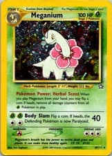 Meganium 10/111 Rare Neo Genesis Pokemon Unlimited Holo Moderately Played