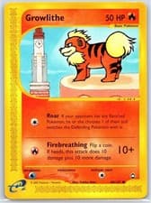Growlithe 80/147 Common Aquapolis Pokemon Heavily Played