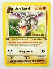 AERODACTYL Prerelease 1/62 WOTC PROMO HOLO Rare Pokemon 1st Edition Vtg 1999