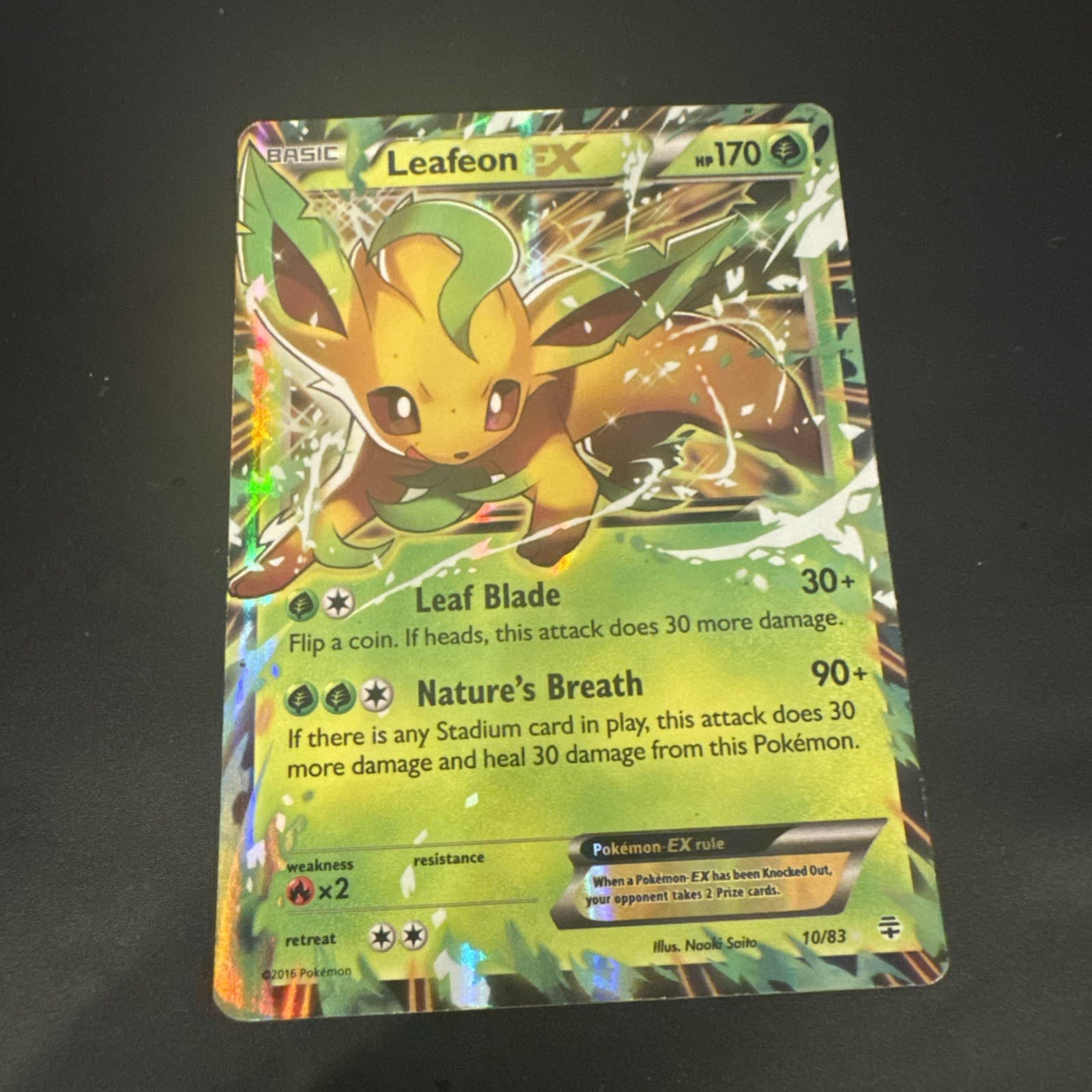Leafeon EX 10/83 Ultra Rare Pokémon TCG Generations NM