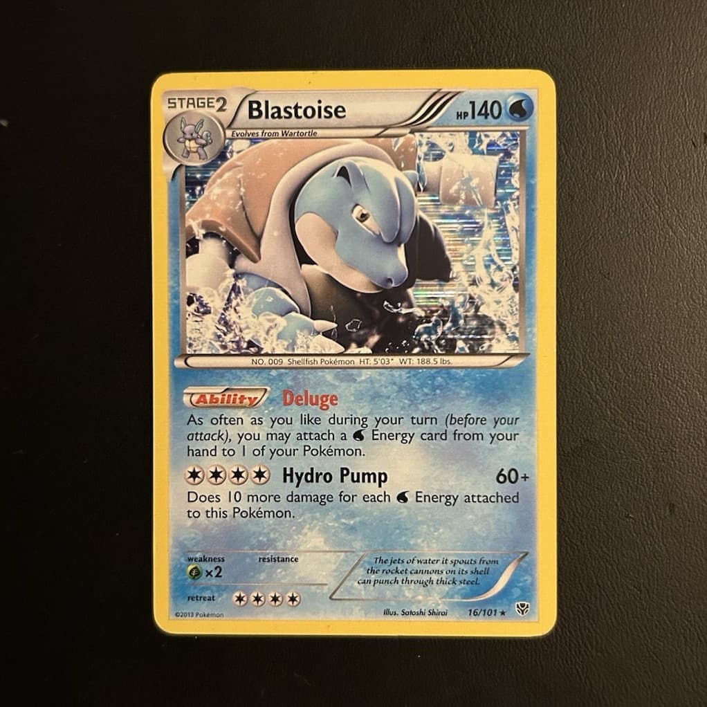 MP Pokémon Company Pokemon TCG Blastoise 16/101 Plasma Blast Holo Rare 140 HP