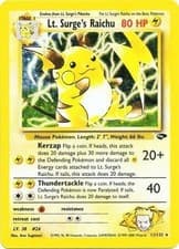 Pokemon Lt. Surge's Raichu 11/132 011/132 Holofoil MP Gym Challenge Holo Rare