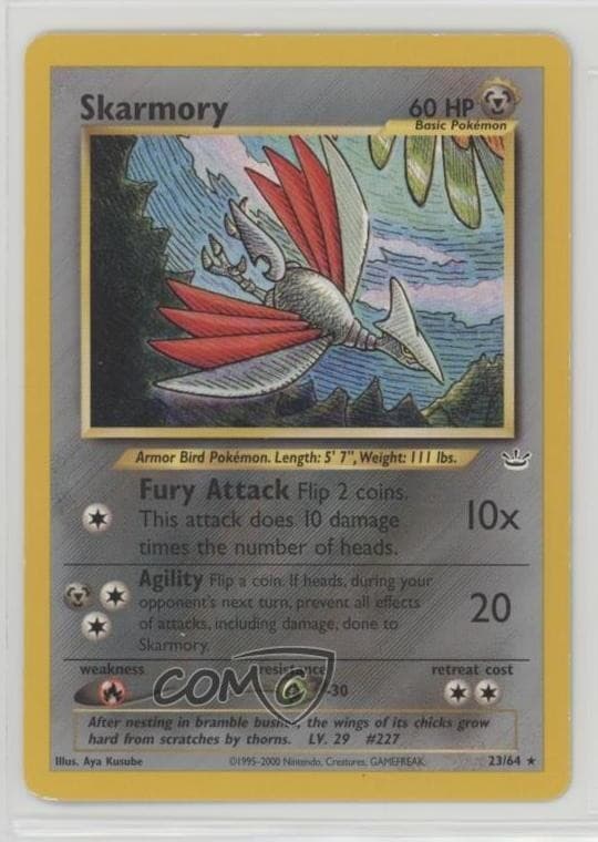 Skarmory Pokemon Neo Revelation #23 2001