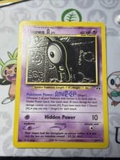 Unown [A] 33/75 Rare Neo Discovery Pokemon Unlimited DMG Stains On Back Only
