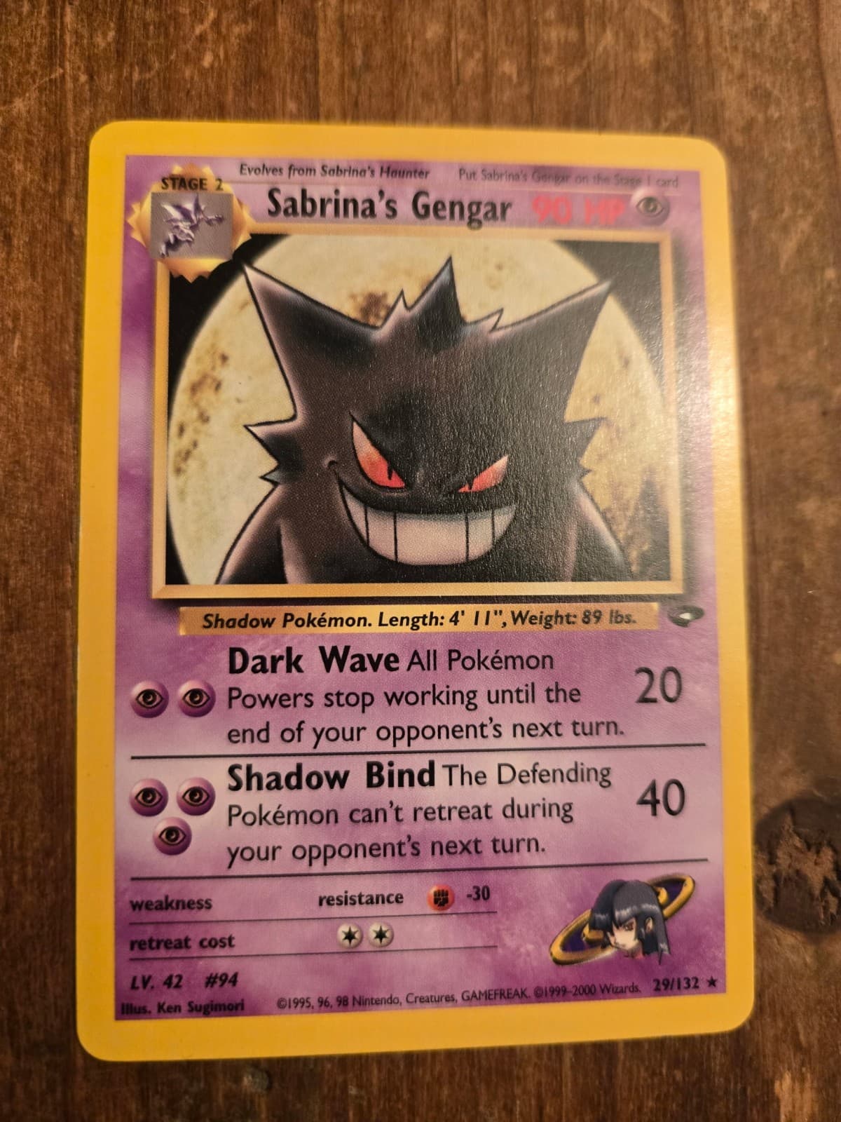 Sabrina's Gengar 29/132 Gym Challenge Regular