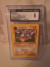 Aerodactyl 1/62 Fossil Holo Cgc Mint 9