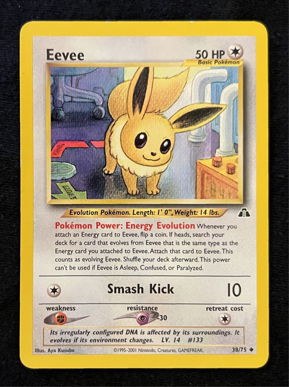 Eevee - 38/75 - Neo Discovery - LP - Vintage Pokemon TCG