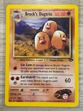 Brock's Dugtrio 22/132 Rare Gym Challenge Pokemon Unlimited Lightly Played