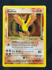 Moltres (12) Unlimited Holo Holo Rare Fossil 12/62 LP