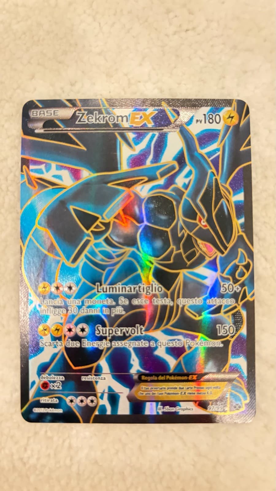 Zekrom EX 97/99 Next Destinies Holo Italian Near Mint (97 Full Art)