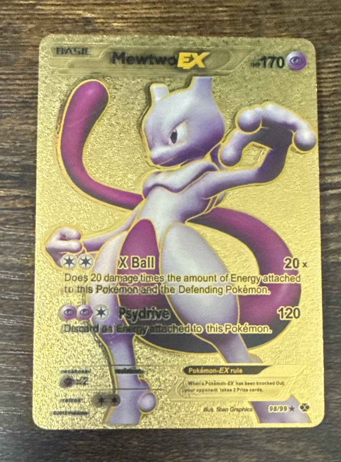 Mewtwo EX (98 Full Art) 98/99 Next Destinies Holo