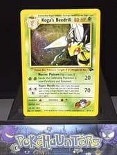 Pokemon Card Koga’s Beedrill 9/132 Holo Rare Gym Challenge Set Played
