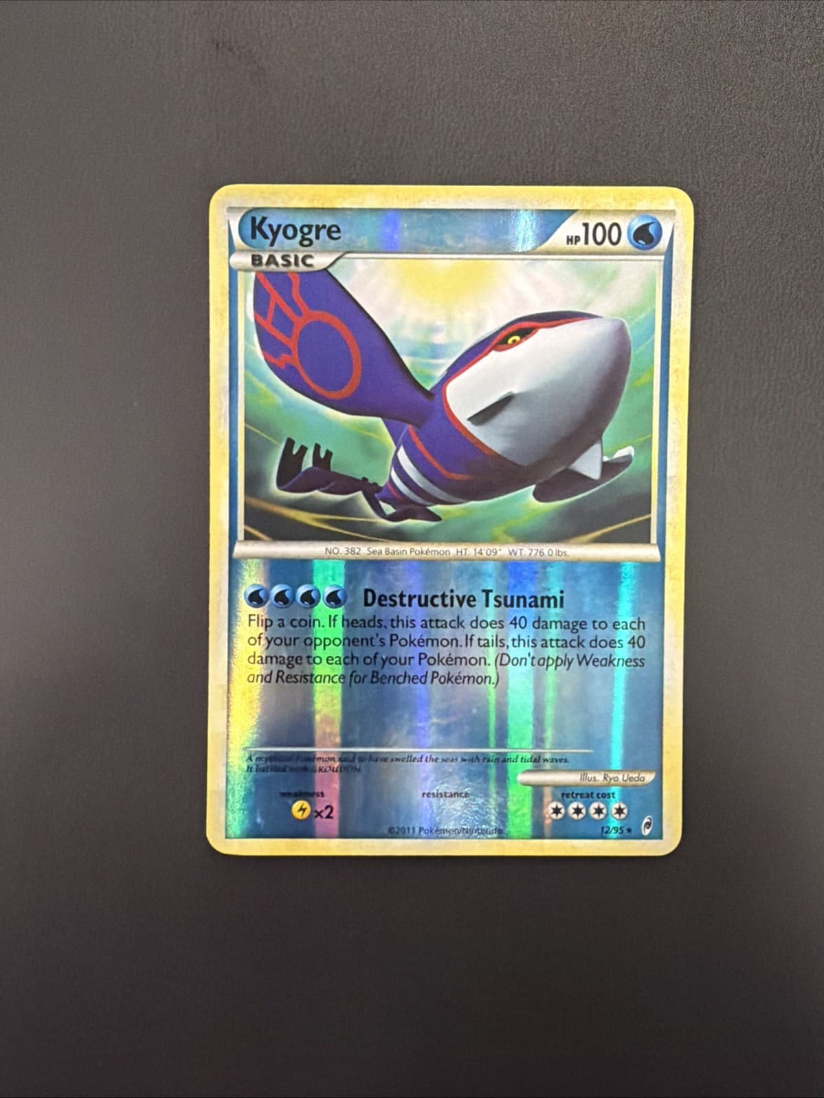 Pokemon Kyogre 12/95 Reverse Holo Call of Legends - 2011 Trading Card NM/LP