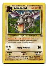 Aerodactyl (1) Unlimited Holo Rare Fossil 01/62 MP 1999
