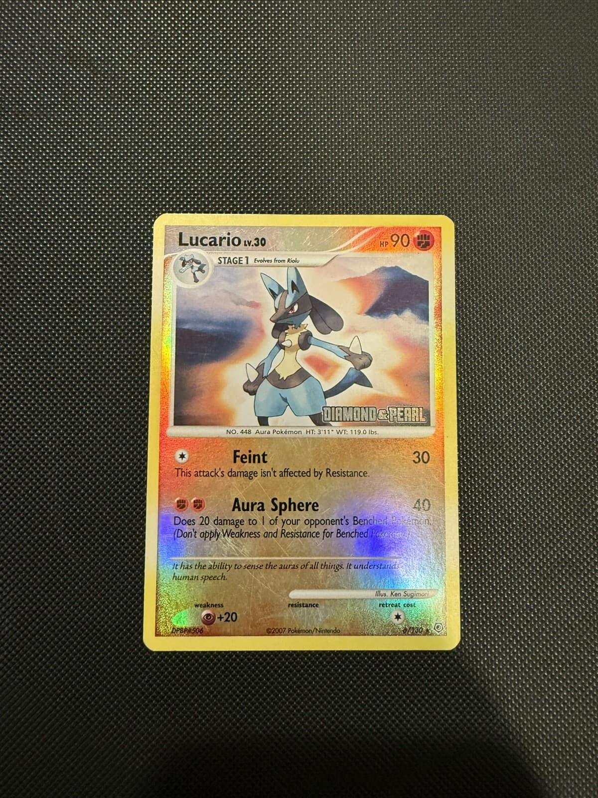 Lucario 006/130 Burger King Reverse Holo Pokemon Diamond and Pearl Promo HP