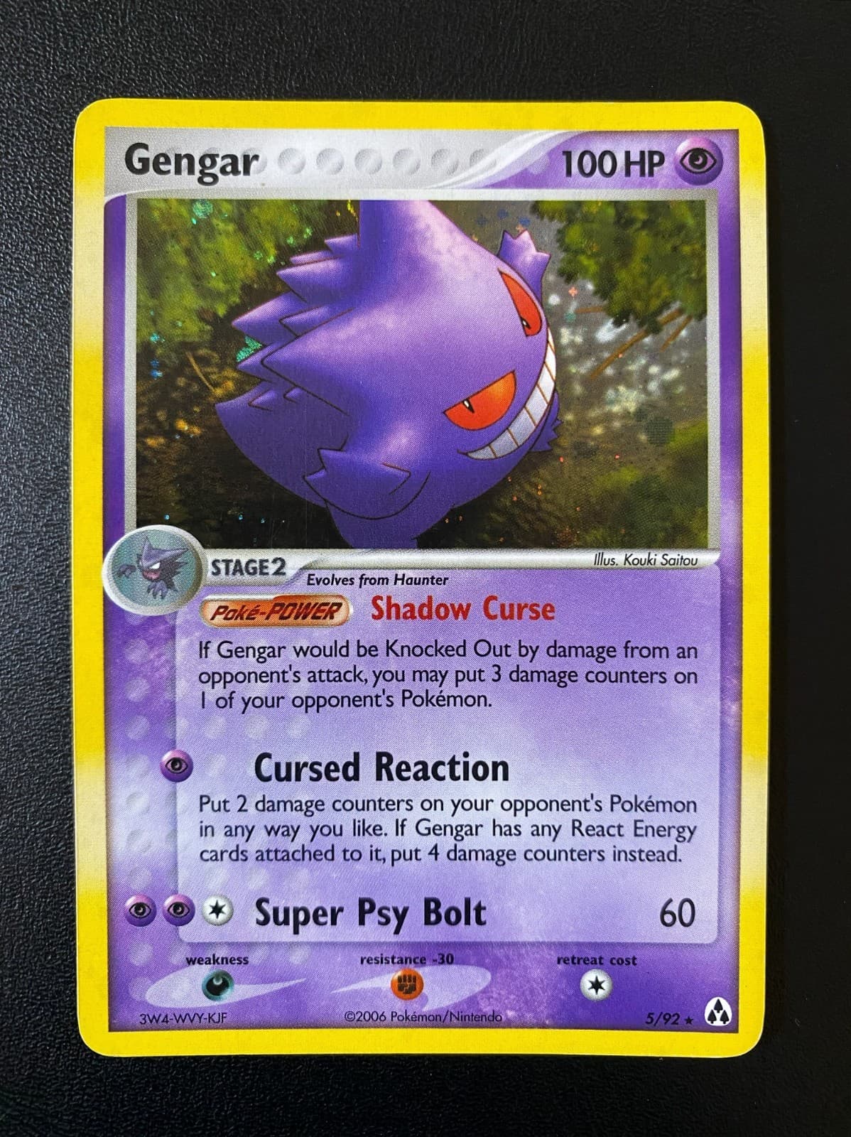 POKEMON GENGAR HOLO RARE 5/92 LEGEND MAKER ENGLISH EX