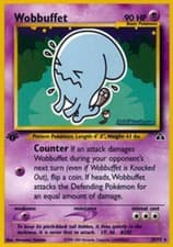 Wobbuffet - 35/75 - Rare - 1st Edition DMG, English Pokemon Neo Discovery