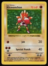 Hitmonchan 7/102 Base Set Shadowless Unlimited Holo Holo Rare POKEMON