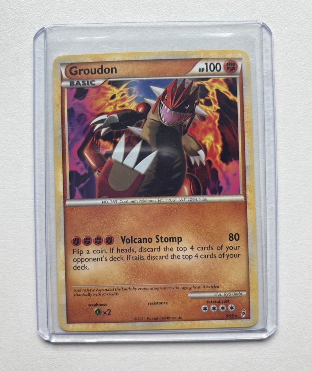 Groudon non Holo Pokemon TCG Call of Legends 6/95 Nm