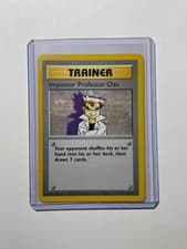 1999 Pokemon Impostor Professor Oak 73/102 Shadowless Base Set Trainer LP WOTC