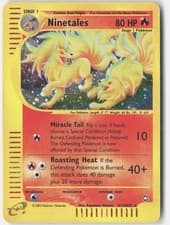 Pokemon TCG Card Ninetales H19/H32 Holo Rare Aquapolis English (crease)
