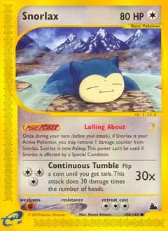 Snorlax - 100/144 - Pokemon Skyridge Non-Holo Card MP