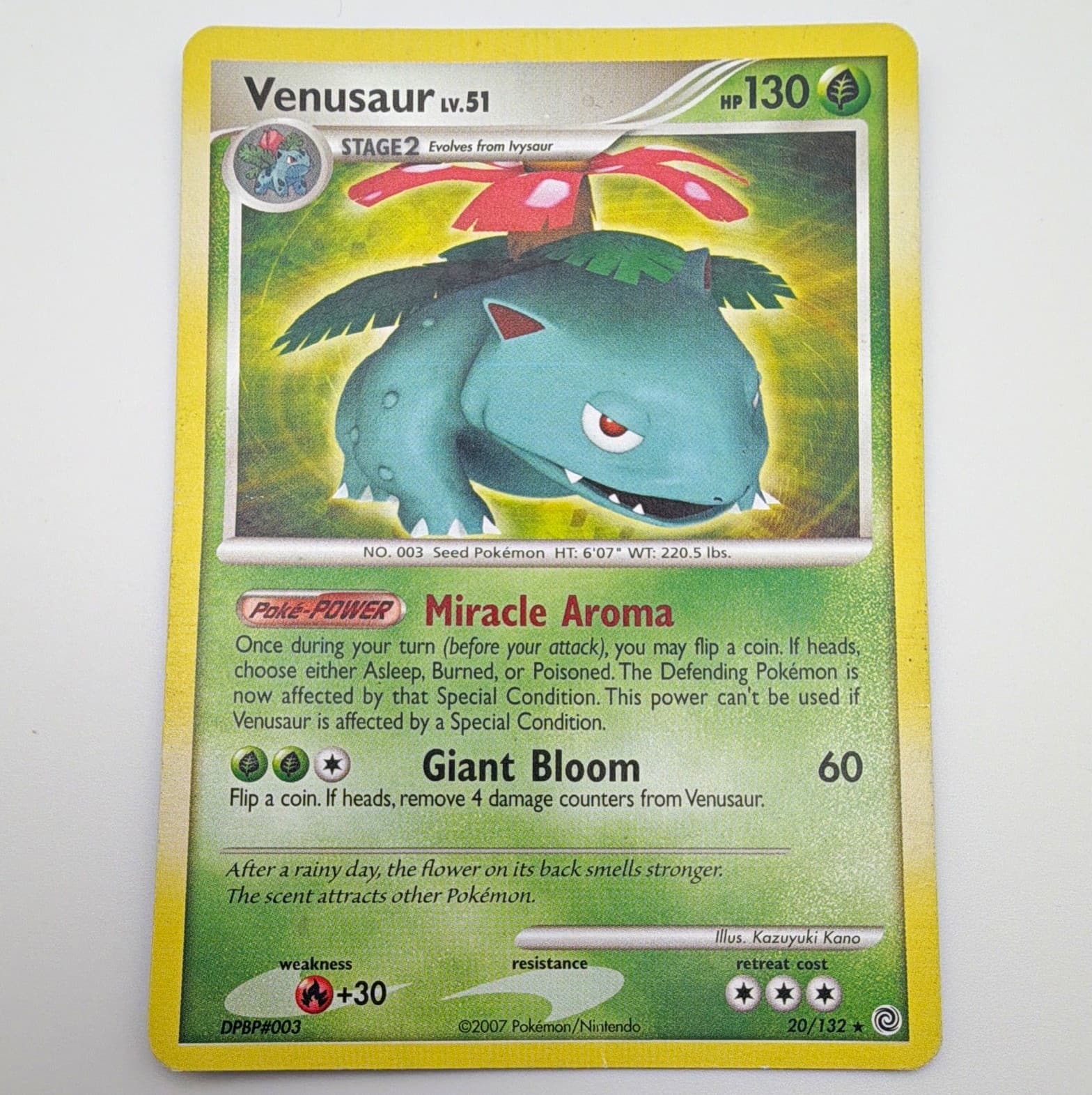 The Pokémon Company Venusaur Secret Wonders 20/132 Holo Rare EN 130 HP