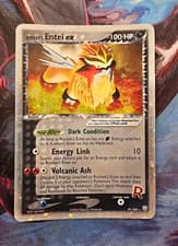 Pokémon Company Pokémon TCG Rocket's Entei ex 97/109 Holo EX Team Rocket Returns