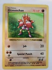 Hitmonchan Shadowless Base Set Holo Pokemon Card WOTC
