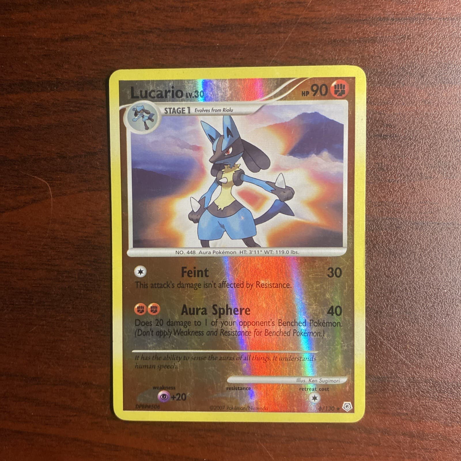 Lucario 6/130 Diamond and Pearl Reverse Holo