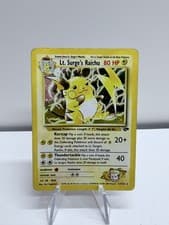Vintage Pokemon Lt. Surge's Raichu Holo Rare 11/132 Gym Challenge MP