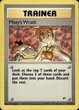 MISTY'S WRATH 114/132 UNCOMMON GYM HEROES POKEMON UNLIMITED LP