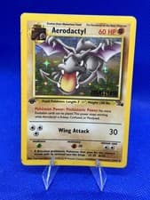 VTG 1999 WoTC Promo Prelease Stamped 1st Edition Aerodactyl 1/62 Holo Rare DMG