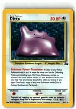 1999 Ditto ⭐️ 3/62 Unlimited Holo Rare Fossil WOTC Pokemon Back Corner Ding