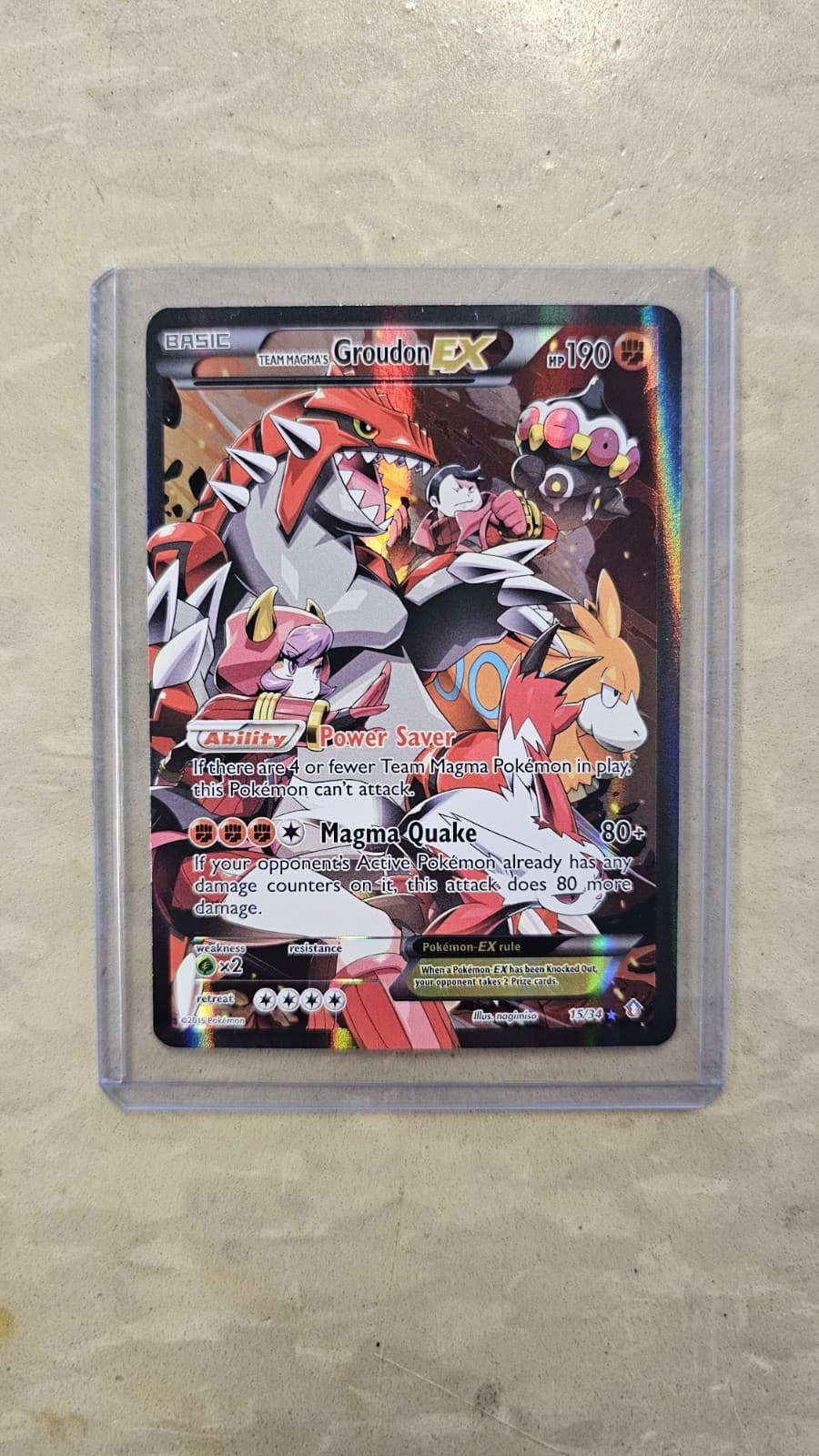 The Pokémon Company Team Magma's Groudon EX 15/34 Double Crisis Ultra Rare Holo