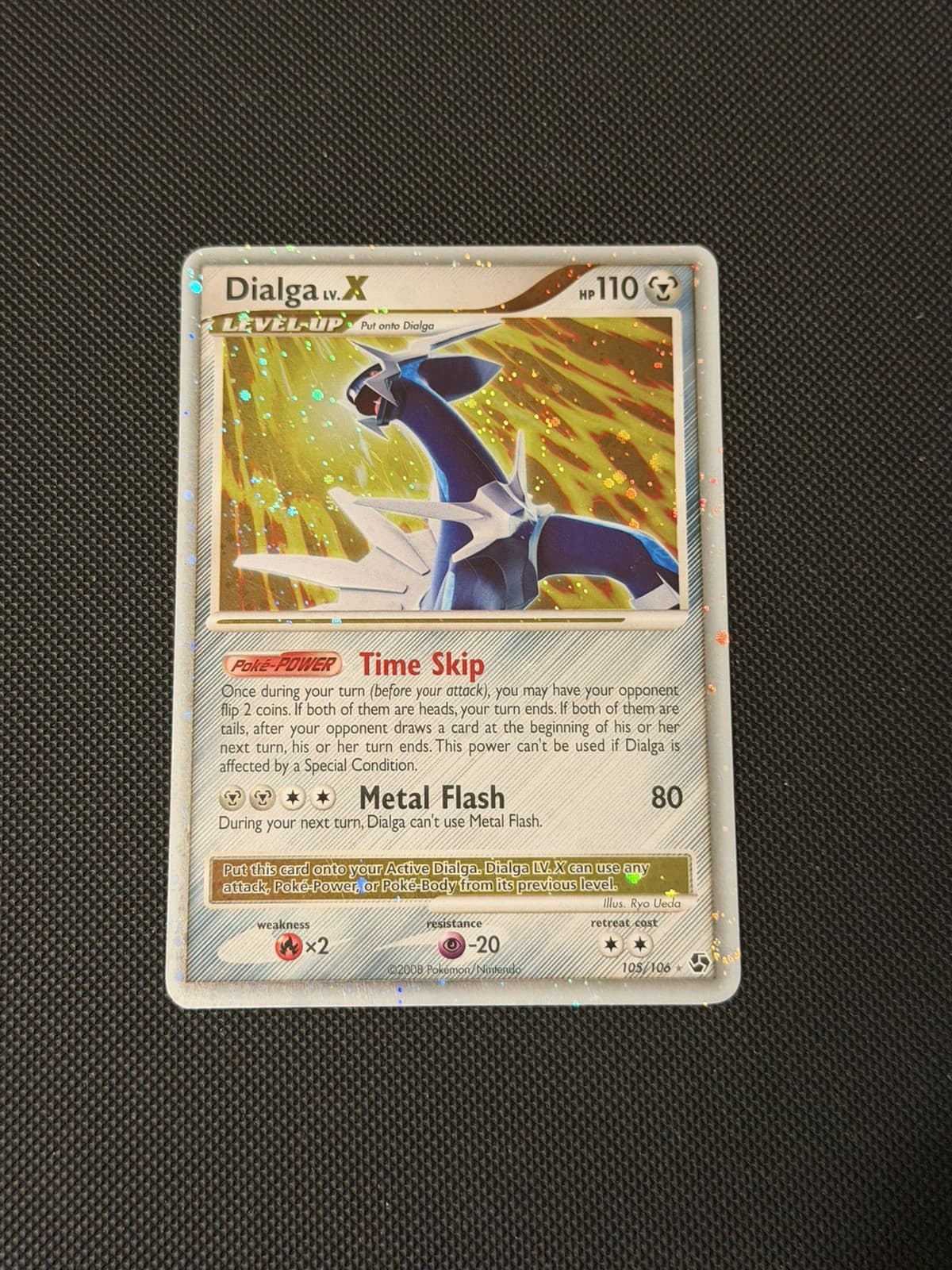 Dialga Lv. X - 105/106 - Great Encounters - Pokemon Card - LP/MP SWIRL