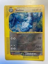 Stahlos H23 Holo Rare Pokemon Card Aquapolis Set Near Mint Condition (Steelix)