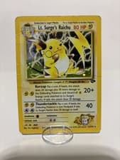 Pokemon TCG Card English Gym Challenge Lt. Surge's Raichu 11/132 Holo Rare 2000