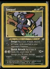 Sneasel 24/64 Rare Neo Revelation Pokemon Moderately Played