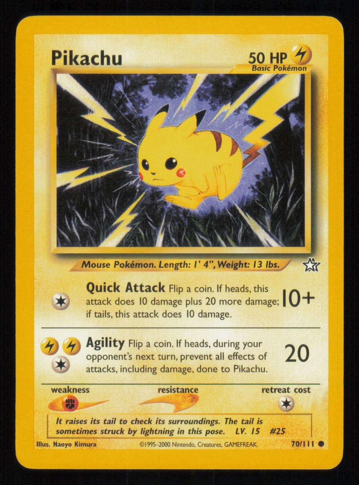PIKACHU 70/111 COMMON NEO GENESIS UNLIMITED NM/M POKEMON