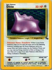 Ditto 3/62 Fossil Pokemon TCG Unlimited Holo R MP
